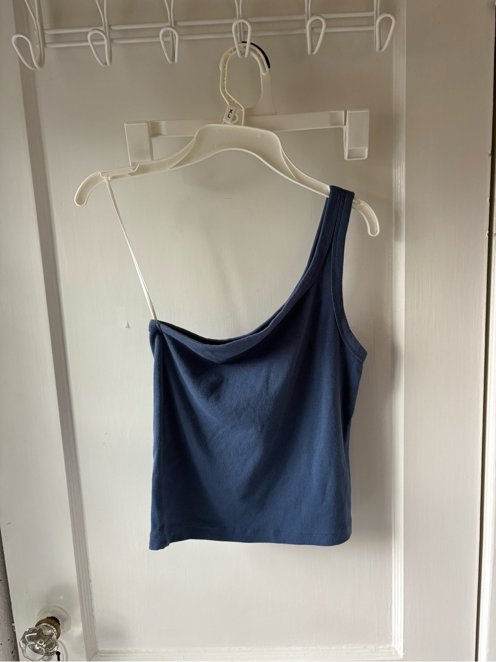 aerie One-Shoulder Navy Blue Tank Top